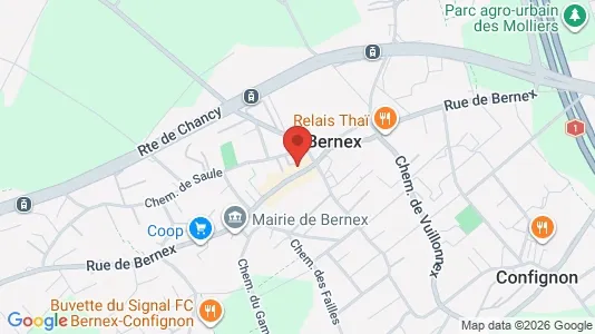 Apartments for rent i Bernex - kort over placeringen