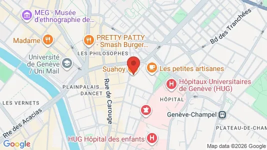 Apartments for rent i Geneva Plainpalais - kort over placeringen