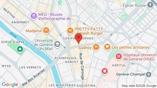 Apartments for rent i Geneva Plainpalais - kort over placeringen