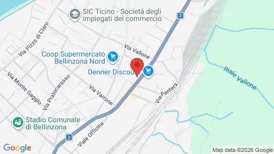 Apartments for rent i Bellinzona - kort over placeringen