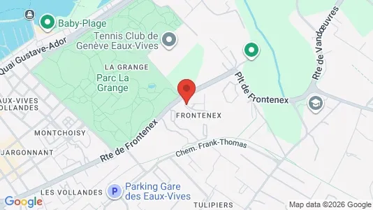 Apartments for rent i Geneva EAUX-VIVES - kort over placeringen