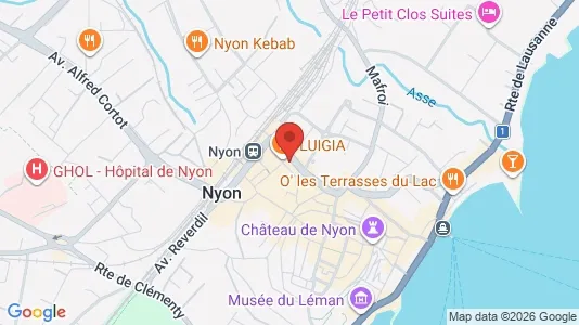 Apartments for rent i Nyon - kort over placeringen