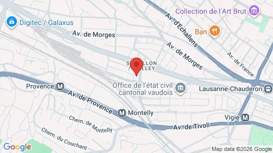 Apartments for rent i Lausanne - kort over placeringen