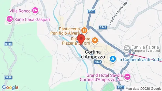 Apartments for rent i Cortina d'Ampezzo - kort over placeringen
