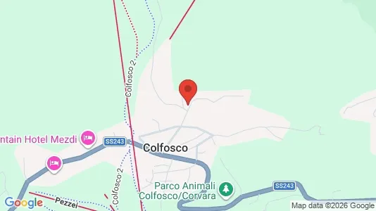 Apartments for rent i Corvara in Badia - kort over placeringen