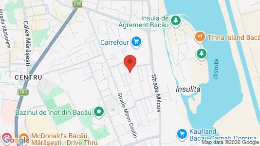 Apartments for rent i Bacău - kort over placeringen