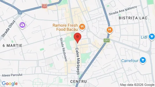 Apartments for rent i Bacău - kort over placeringen