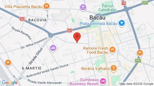 Apartments for rent i Bacău - kort over placeringen