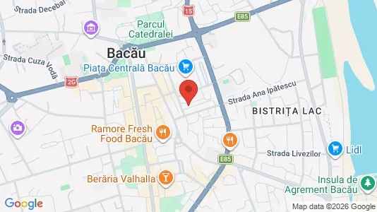 Apartments for rent i Bacău - kort over placeringen