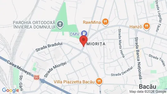 Apartments for rent i Bacău - kort over placeringen