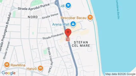 Apartments for rent i Bacău - kort over placeringen
