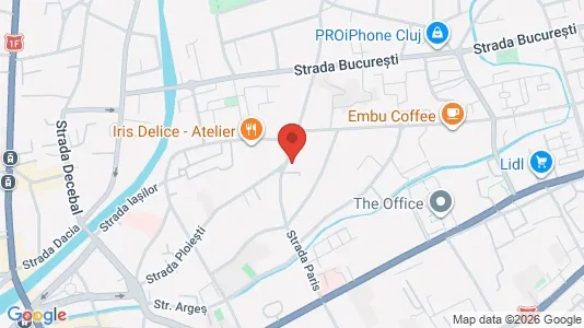 Apartments for rent i Cluj-Napoca - kort over placeringen
