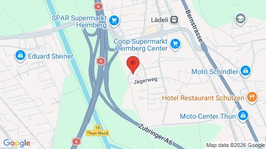 Apartments for rent i Thun - kort over placeringen