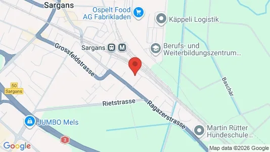 Apartments for rent i Sarganserland - kort over placeringen