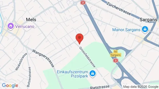 Apartments for rent i Sarganserland - kort over placeringen