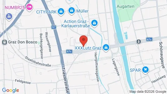 Apartments for rent i Graz - kort over placeringen