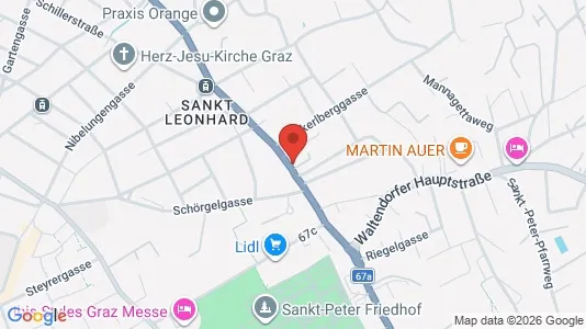 Apartments for rent i Eggersdorf bei Graz - kort over placeringen