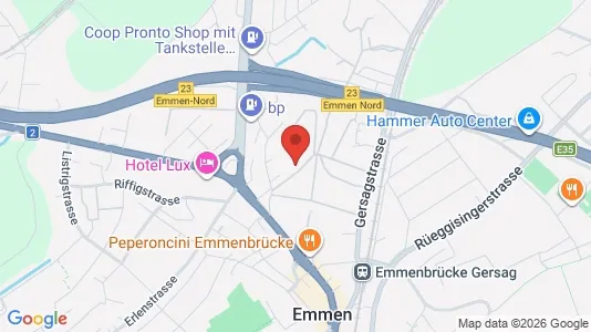 Apartments for rent i Hochdorf - kort over placeringen
