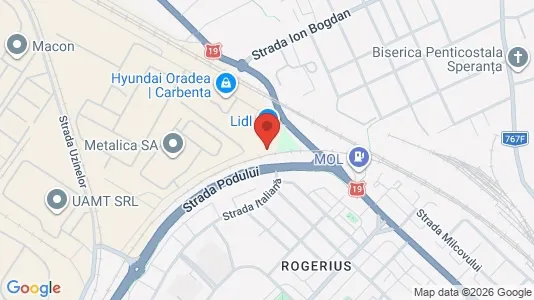 Apartments for rent i Oradea - kort over placeringen
