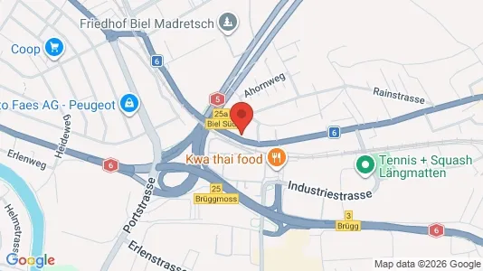 Apartments for rent i Biel - kort over placeringen