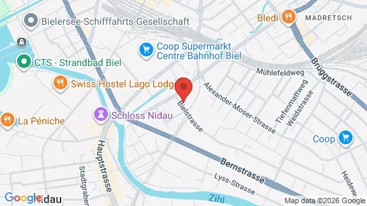Apartments for rent i Biel - kort over placeringen