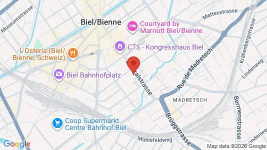Apartments for rent i Biel - kort over placeringen