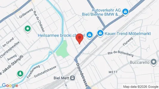 Apartments for rent i Biel - kort over placeringen