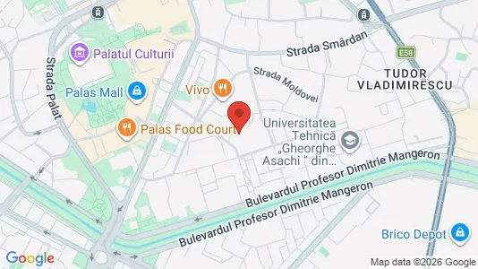 Apartments for rent i Iaşi - kort over placeringen