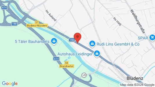 Apartments for rent i Nüziders - kort over placeringen