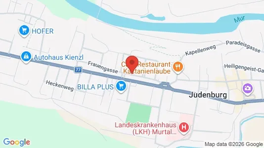 Apartments for rent i Judenburg - kort over placeringen