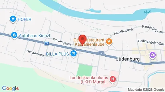 Apartments for rent i Judenburg - kort over placeringen