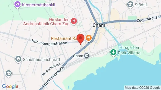 Apartments for rent i Zug - kort over placeringen