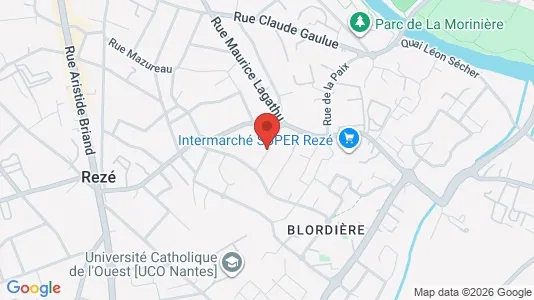 Apartments for rent i Nantes - kort over placeringen