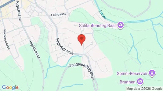 Apartments for rent i Zug - kort over placeringen