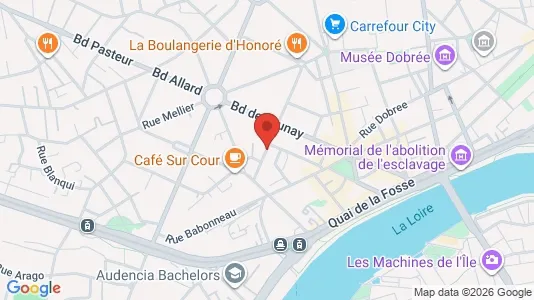 Apartments for rent i Nantes - kort over placeringen