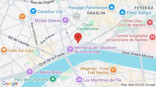 Apartments for rent i Nantes - kort over placeringen