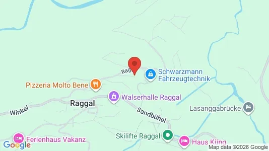 Apartments for rent i Raggal - kort over placeringen