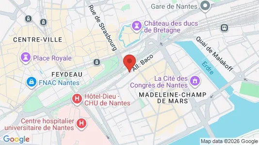 Apartments for rent i Nantes - kort over placeringen