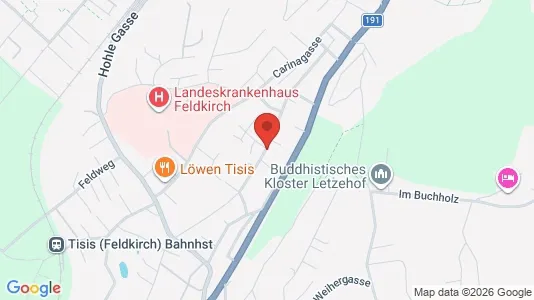 Apartments for rent i Feldkirch - kort over placeringen
