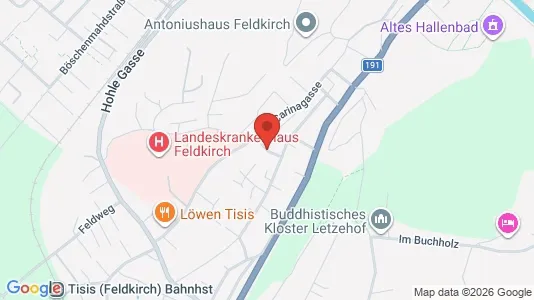 Apartments for rent i Feldkirch - kort over placeringen