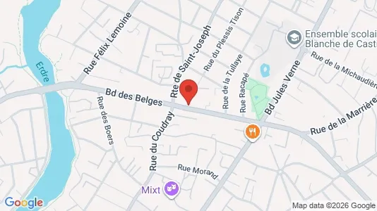 Apartments for rent i Nantes - kort over placeringen