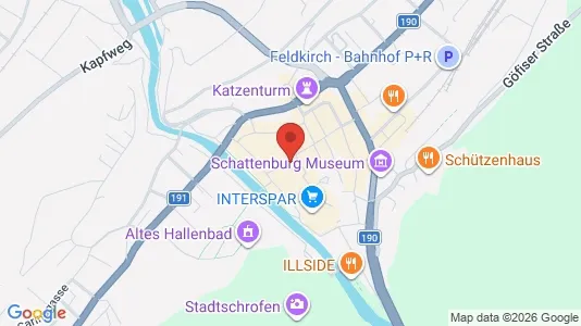 Apartments for rent i Feldkirch - kort over placeringen