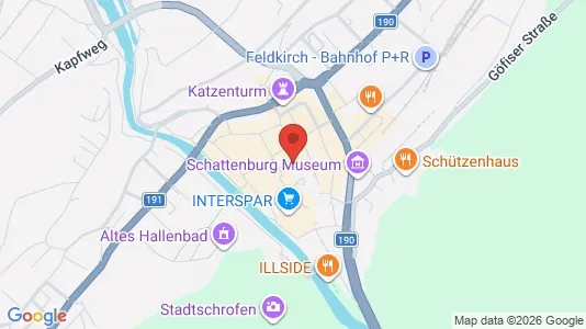 Apartments for rent i Feldkirch - kort over placeringen