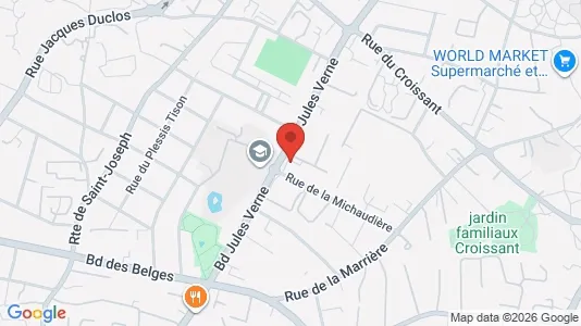 Apartments for rent i Nantes - kort over placeringen