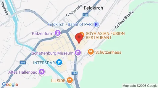 Apartments for rent i Feldkirch - kort over placeringen