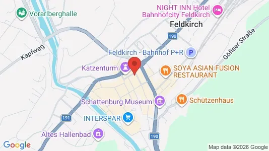 Apartments for rent i Feldkirch - kort over placeringen