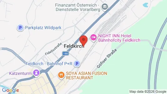 Apartments for rent i Feldkirch - kort over placeringen