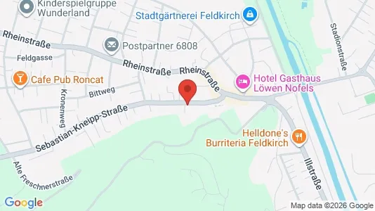 Apartments for rent i Feldkirch - kort over placeringen