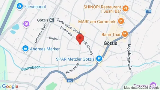 Apartments for rent i Götzis - kort over placeringen