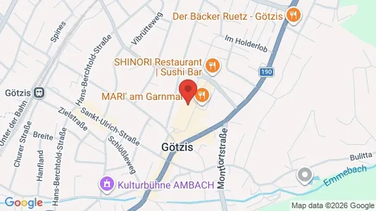 Apartments for rent i Götzis - kort over placeringen